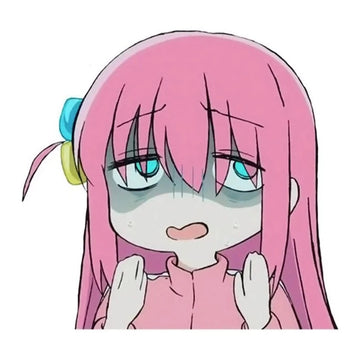 Bocchi the Rock! 'Hitori Gotoh | Exhausted' Vinyl Car Peeker Sticker