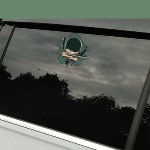 One Piece 'Hanging Zoro | Triple Swords' Vinyl Car Sticker