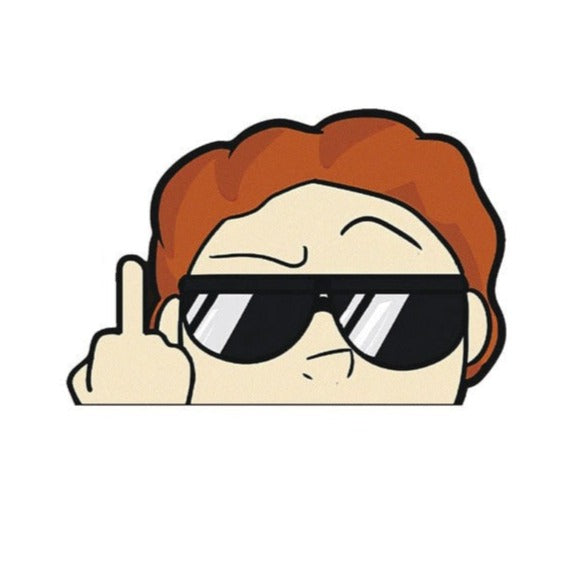 Rick and Morty 'Jerry Smith | F U' Vinyl Car Peeker Sticker