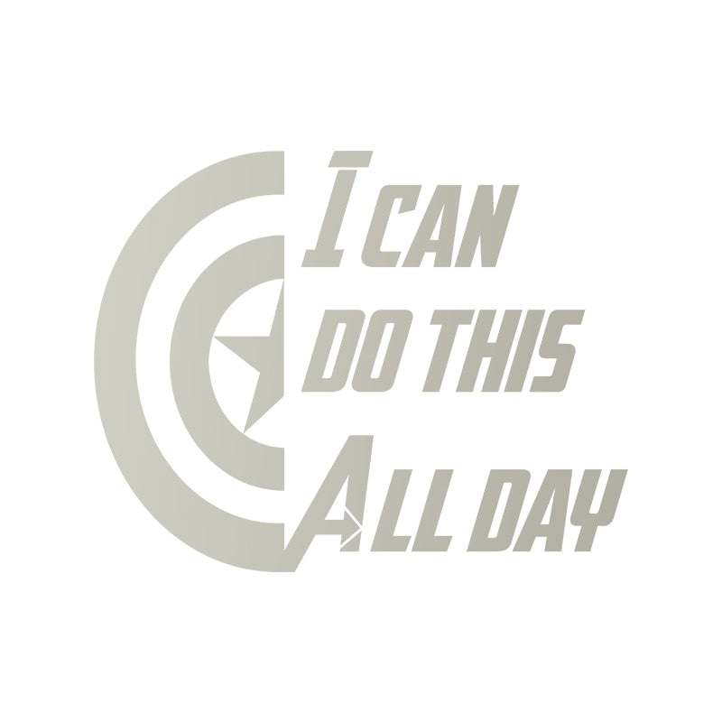 Captain America 'I Can Do This All Day' Vinyl Car Sticker