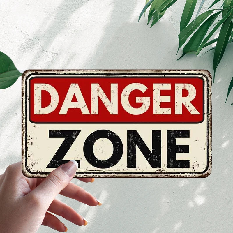 Warning Sign 'Danger Zone | Vintage' Vinyl Car Sticker