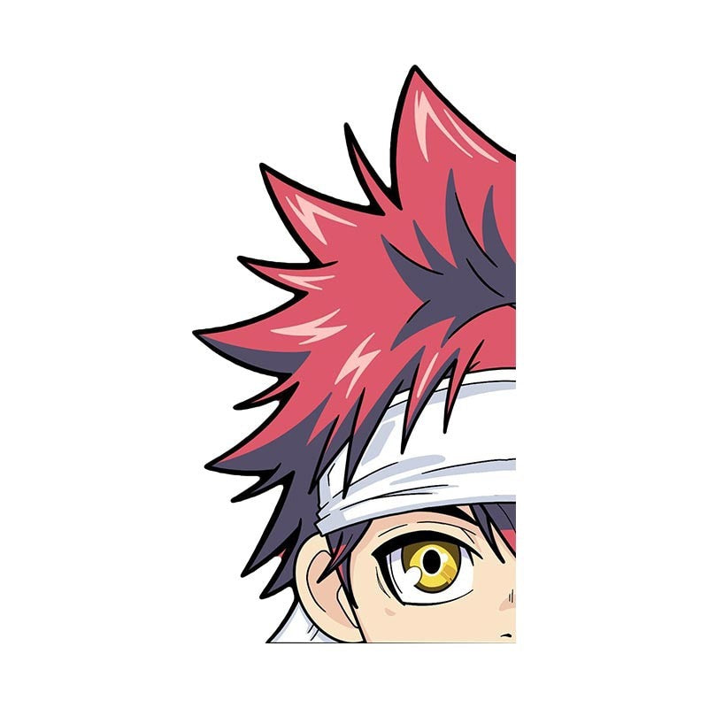 Food Wars! 'Sōma Yukihira | White Headband' Vinyl Car Peeker Sticker