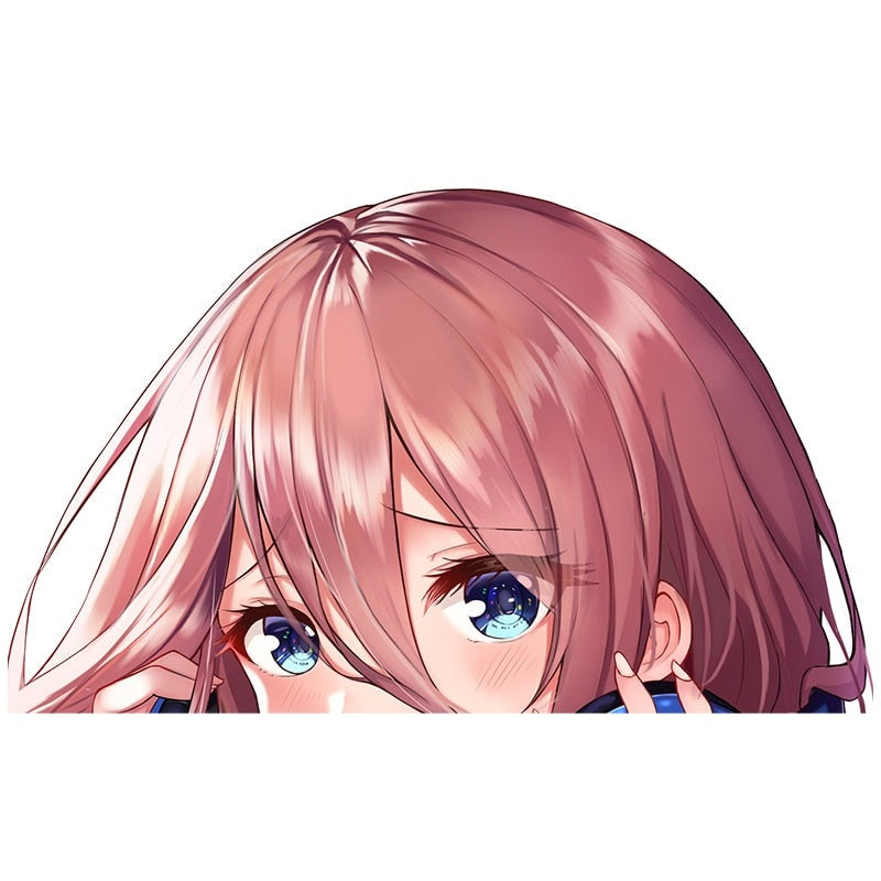 The Quintessential Quintuplets 'Miku | Listening' Vinyl Car Peeker Sticker