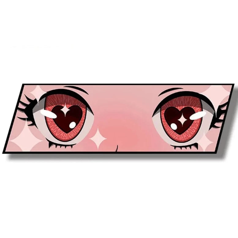 Anime 'Pink Eyes | Big  Heart Eyes | Shining' Vinyl Car Sticker