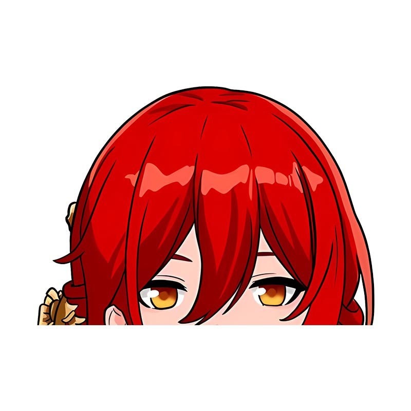 Honkai: Star Rail 'Himeko' Vinyl Car Peeker Sticker