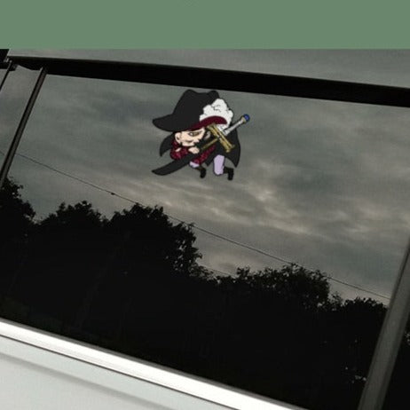 One Piece 'Hanging Dracule Mihawk | Yoru Sword' Vinyl Car Sticker