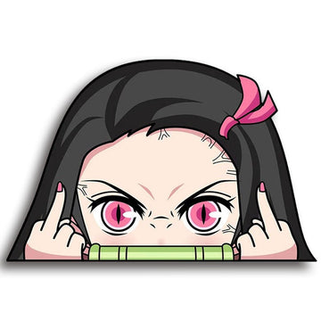 Demon Slayer 'Nezuko Kamado | Mad' Vinyl Car Peeker Sticker