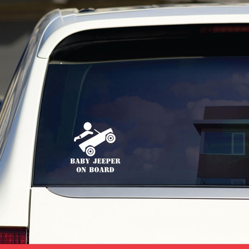 Baby Jeeper On Board 'Driving' Vinyl Car Sticker