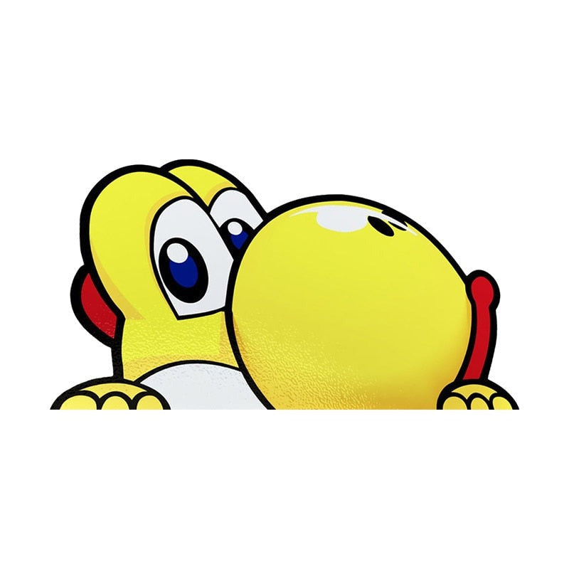Super Mario Bros. 'Yoshi | Peeking Dinosaur | 1.0' Vinyl Car Peeker Sticker