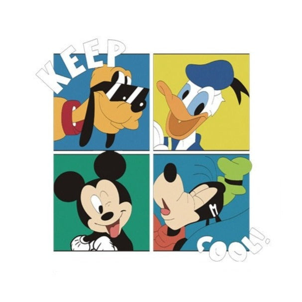 Keep Cool! 'Pluto-Donald-Mickey-Goofy | Wacky Face' Vinyl Car Sticker