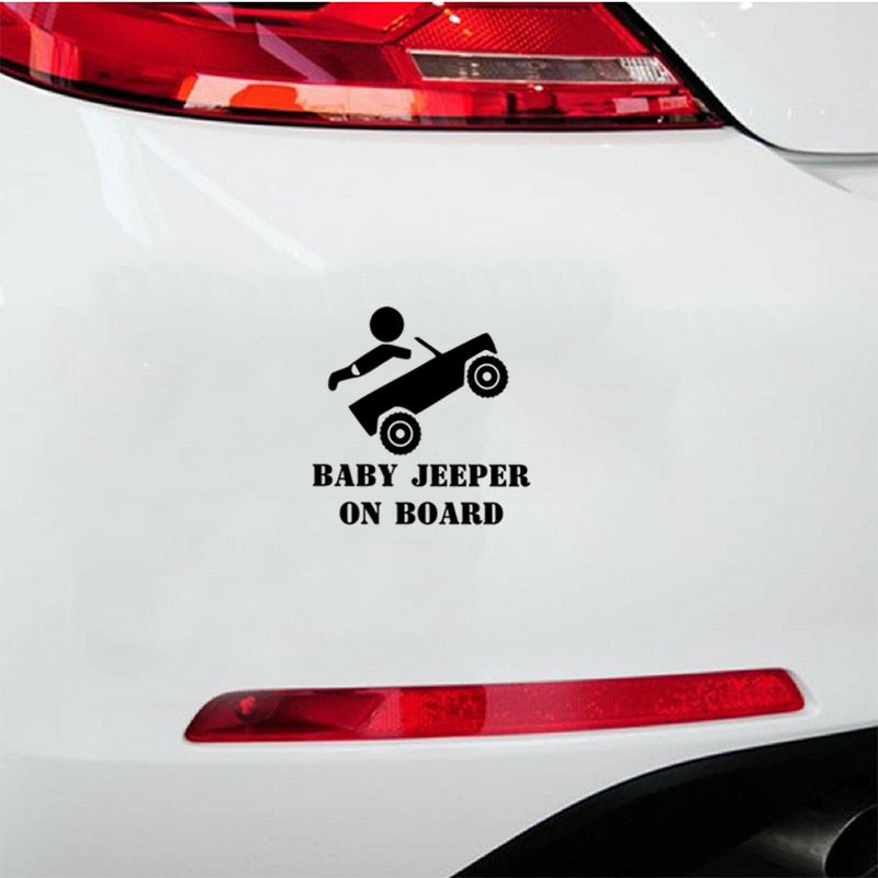 Baby Jeeper On Board 'Driving' Vinyl Car Sticker