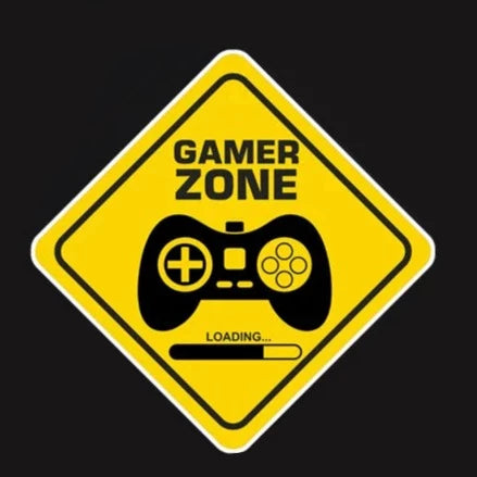 Warning Sign 'Gamer Zone' Vinyl Car Sticker – Sticker Tuned