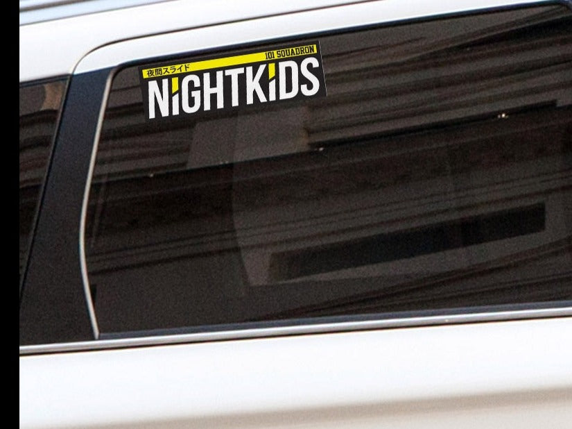 Initial D 'NightKids | 101 Squadron' Vinyl Car Sticker