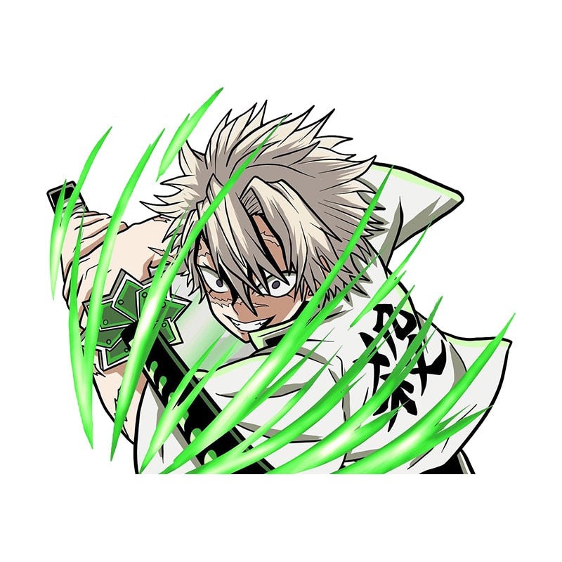 Demon Slayer 'Sanemi | Wielding Wind Nichirin' Vinyl Car Sticker