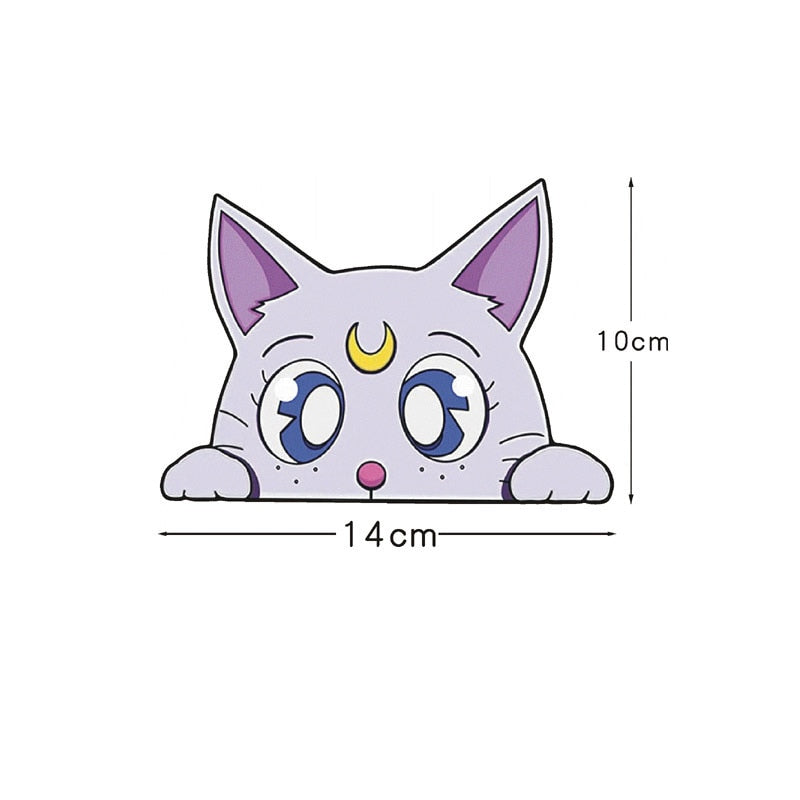 Sailor Moon 'Artemis | Looking' Vinyl Car Peeker Sticker