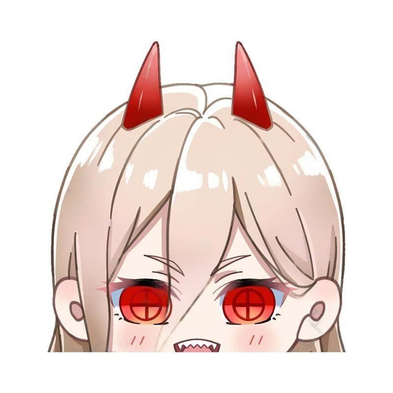 Chainsaw Man 'Young Power' Vinyl Car Peeker Sticker