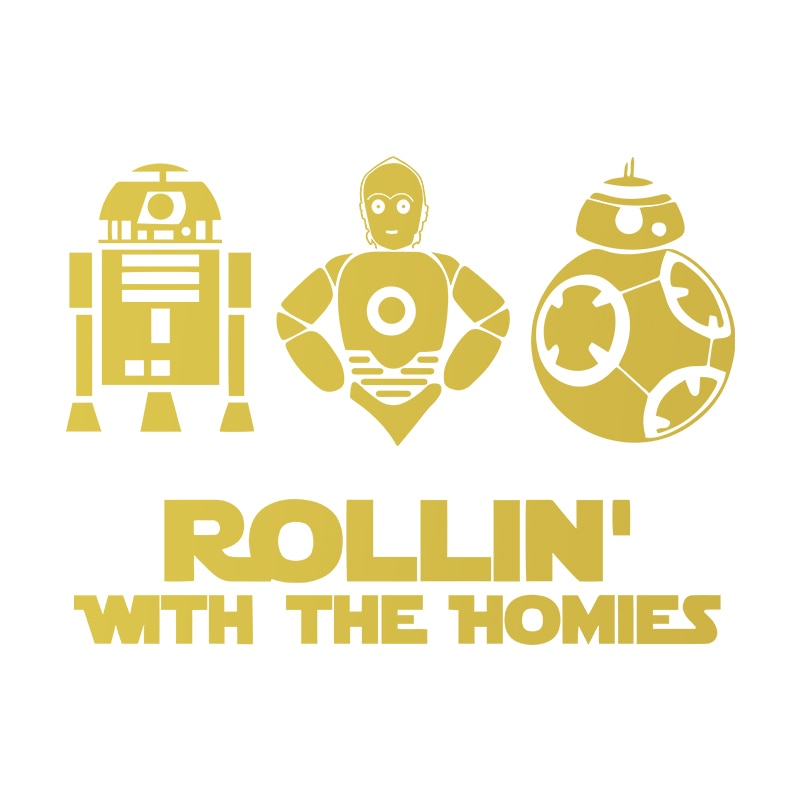 Star Wars 'R2D2-C3PO-BB8 | Rollin' With The Homies' Vinyl Car Sticker