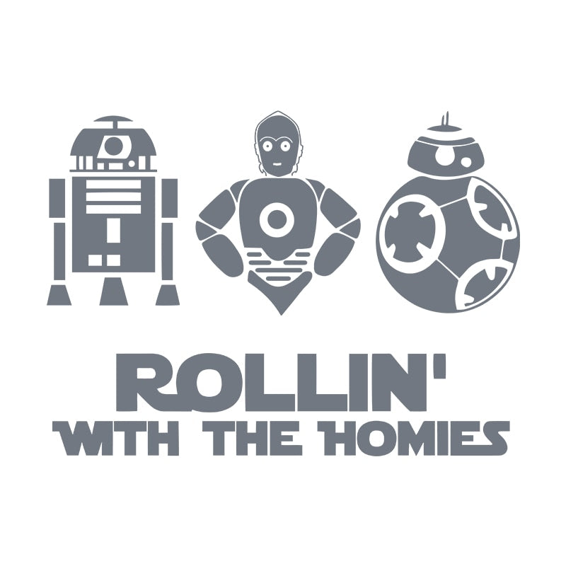 Star Wars 'R2D2-C3PO-BB8 | Rollin' With The Homies' Vinyl Car Sticker