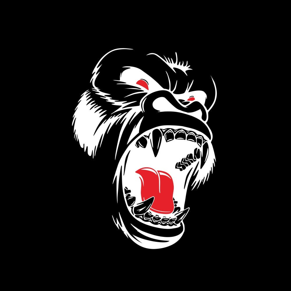 Angry Gorilla 'Head' Vinyl Car Sticker