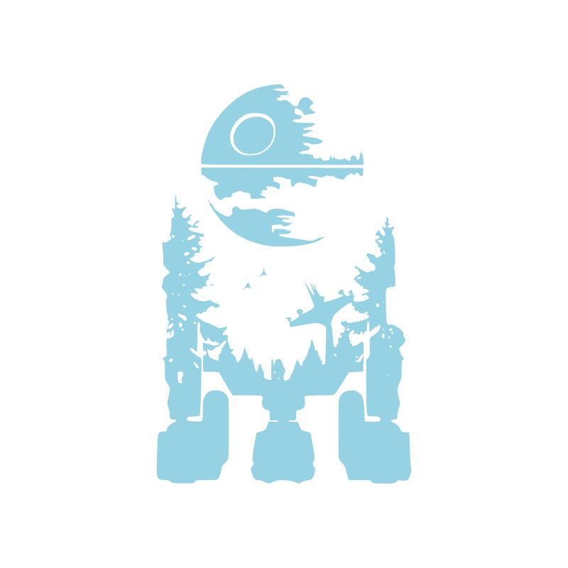 Star Wars 'R2D2 x Death Star | Forest Moon Of Endor' Vinyl Car Sticker