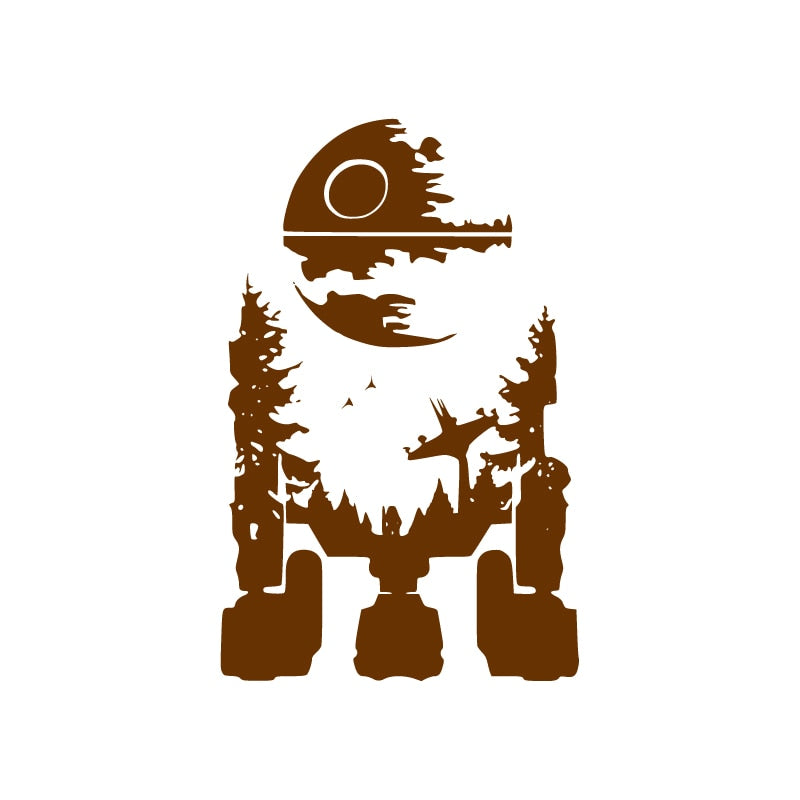 Star Wars 'R2D2 x Death Star | Forest Moon Of Endor' Vinyl Car Sticker