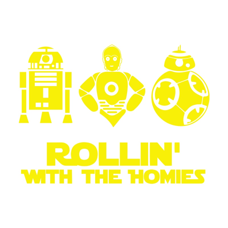 Star Wars 'R2D2-C3PO-BB8 | Rollin' With The Homies' Vinyl Car Sticker