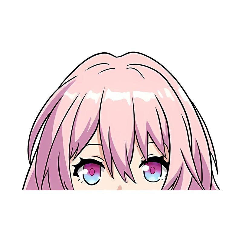 Honkai: Star Rail 'March 7th' Vinyl Car Peeker Sticker