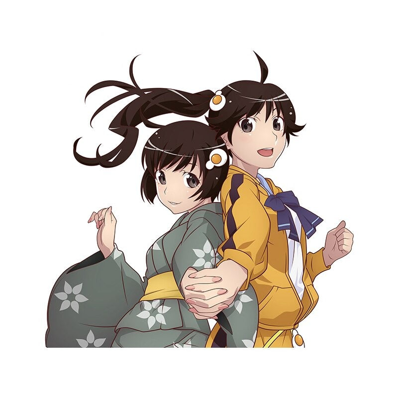 Monogatari Series 'Karen Araragi and Tsukihi Araragi' Vinyl Car Sticker