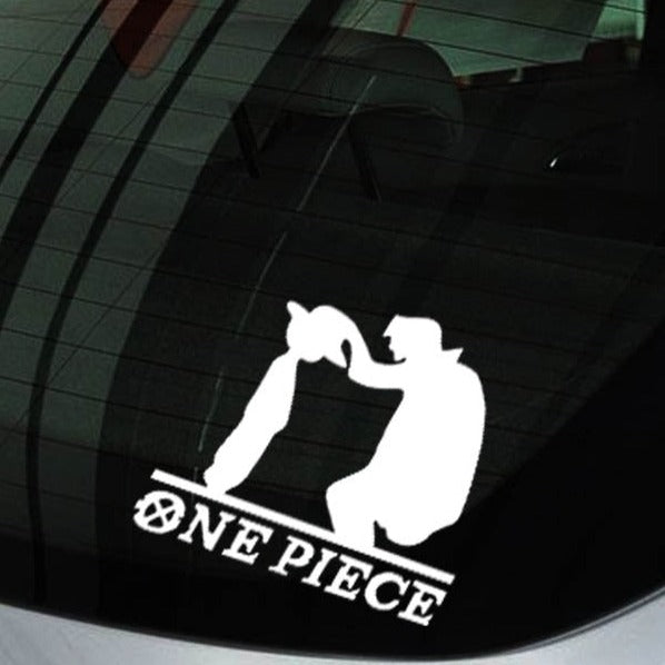 One Piece 'Shanks Touching Luffy's Head' Vinyl Car Sticker