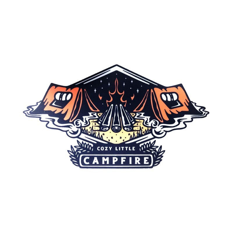 Travel 'Cozy Little Campfire' Vinyl Car Sticker