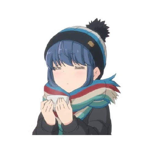 Laid-Back Camp 'Rin Shima | Drinking Tea' Vinyl Car Sticker