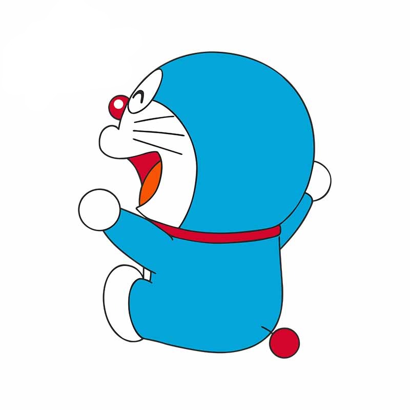 Doraemon 'Laughing | Left' Vinyl Car Sticker