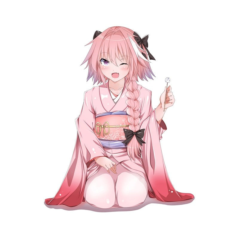 Fate/Apocrypha 'Astolfo | Wearing Pink Kimono' Vinyl Car Sticker