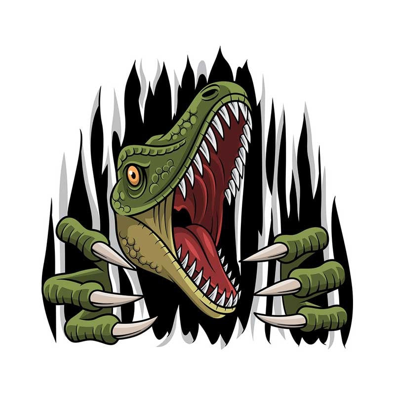 Dinosaur 'Roaring' Vinyl Car Sticker