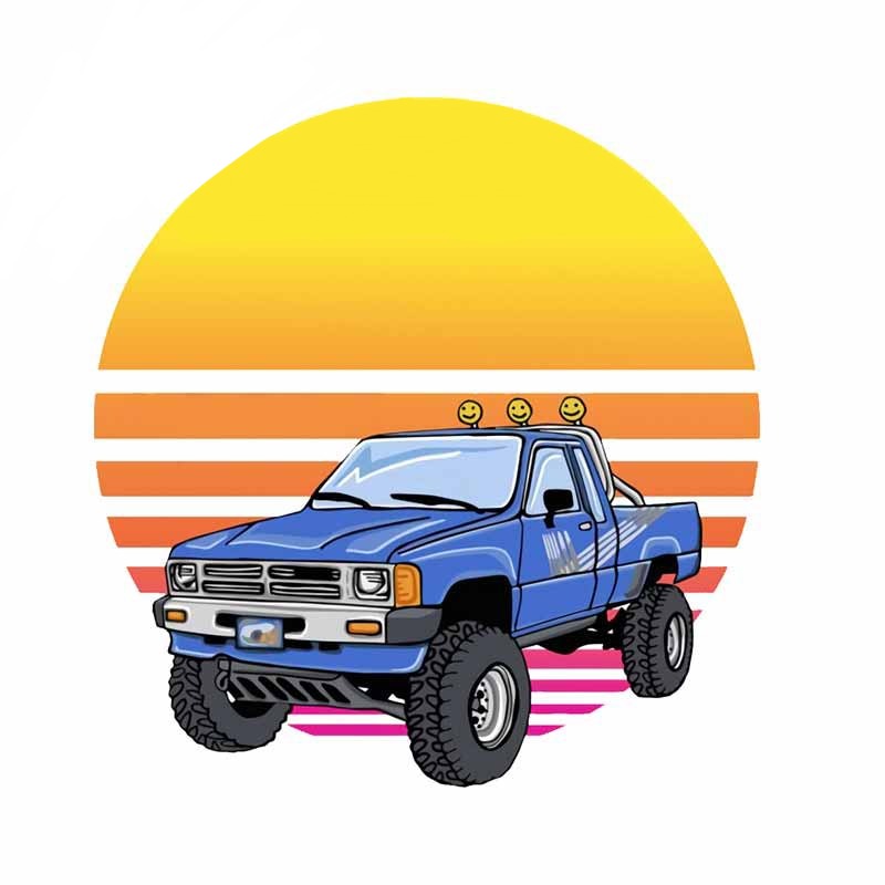 Off-Road Vehicles 'Blue Pickup Truck' Vinyl Car Sticker