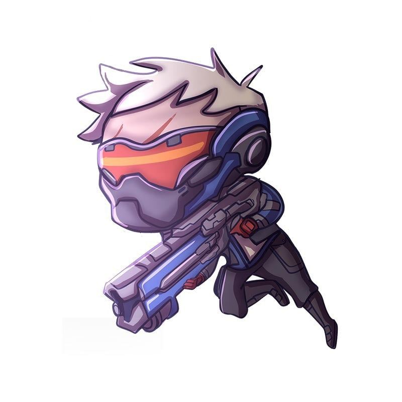Overwatch 'Chibi Soldier 76 | Attacking' Vinyl Car Sticker