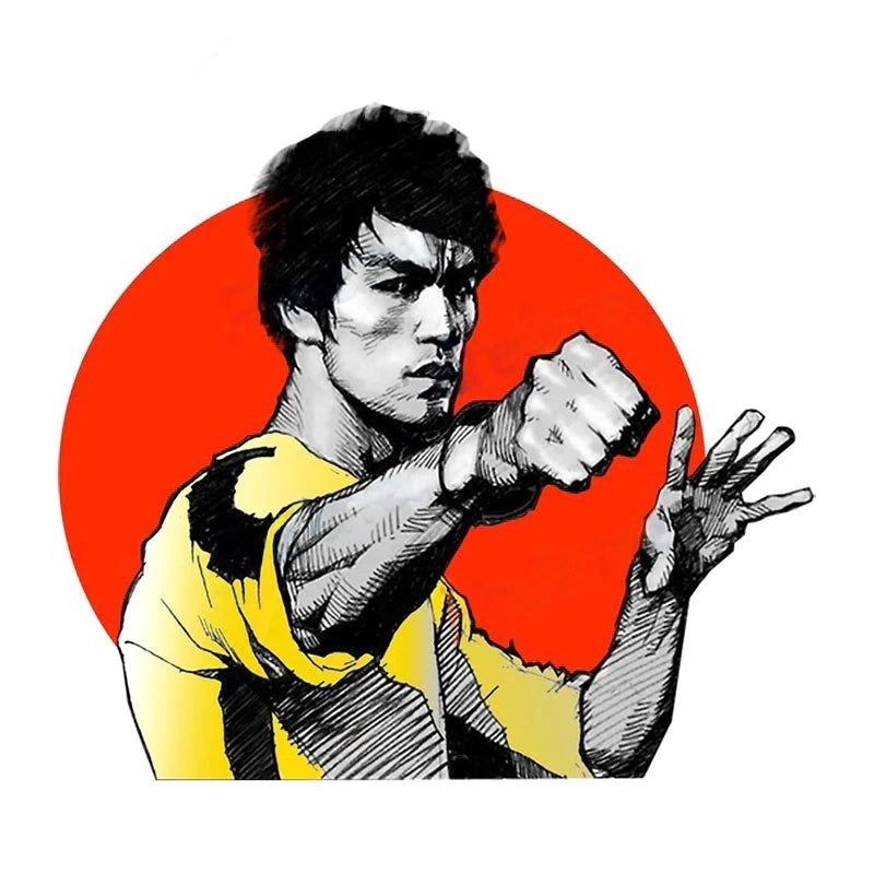 Bruce Lee 'Punching' Vinyl Car Sticker