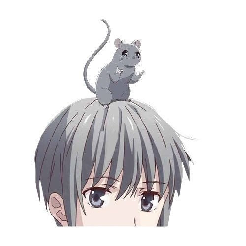 Fruits Basket 'Yuki And Rat | Staring' Vinyl Car Peeker Sticker