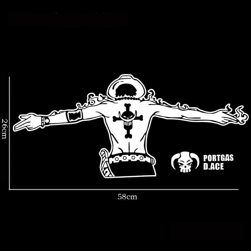 One Piece 'Portgas D. Ace's Back | Whitebeard Tattoo' Vinyl Car Sticker