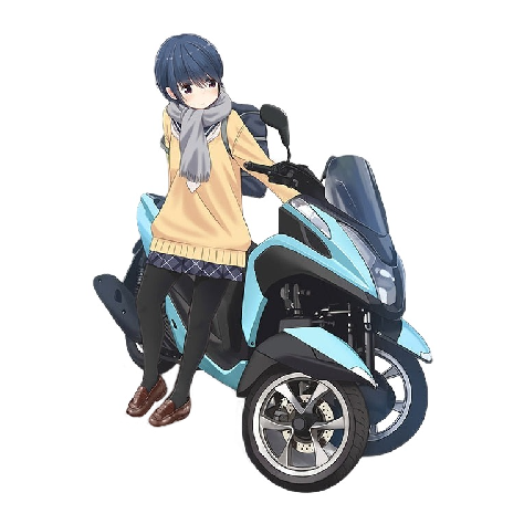 Laid-Back Camp 'Rin Shima | Tricity Scooter' Vinyl Car Sticker