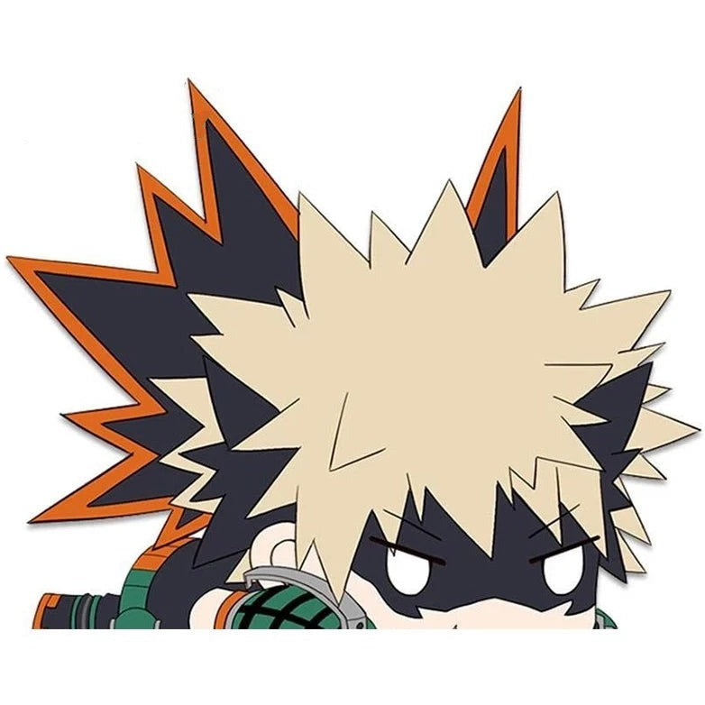 My Hero Academia 'Katsuki Bakugo | Blank Eyes | Chibi' Vinyl Car Peeker Sticker