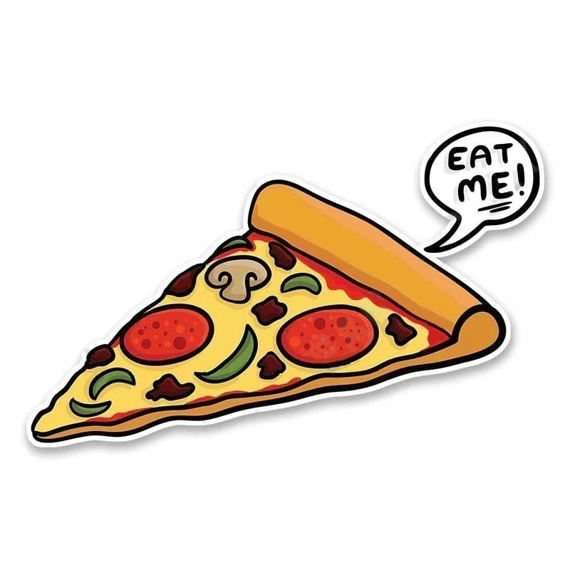 Food 'Yummy Pizza Slice | Eat Me!' Vinyl Car Sticker