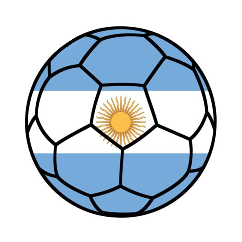 Argentina Flag 'Soccer Ball' Vinyl Car Sticker