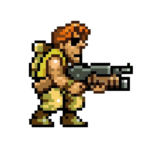 Metal Slug 'Tarma Roving | Shotgun |  8-Bit Pixel' Vinyl Car Sticker