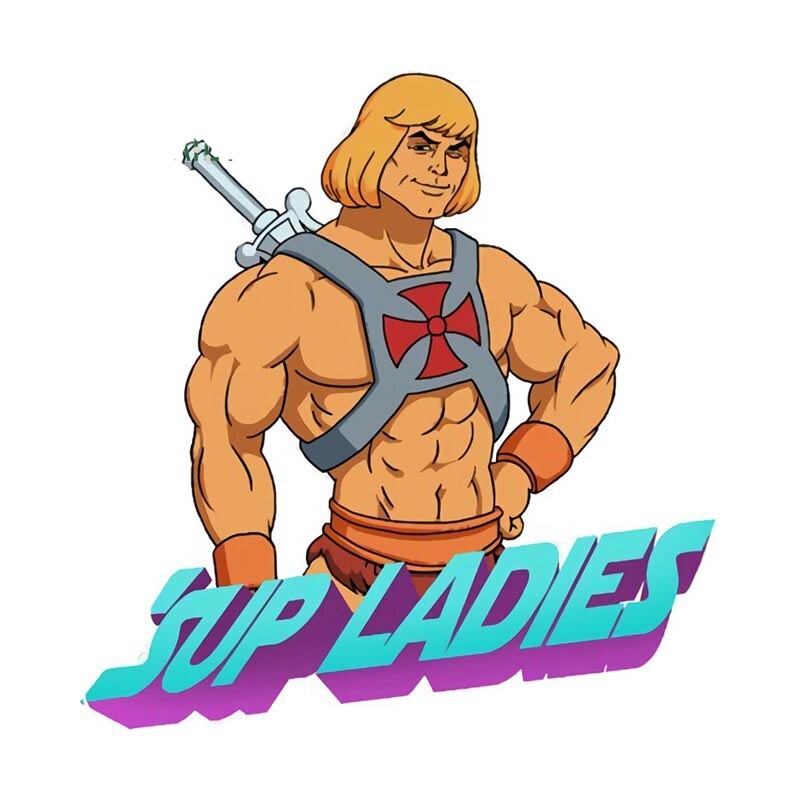 Masters of the Universe 'He-Man | 'Sup Ladies' Vinyl Car Sticker
