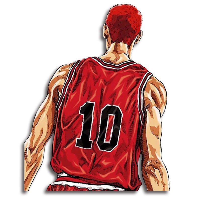 Slam Dunk 'Hanamichi Sakuragi | Jersey 10' Vinyl Car Sticker