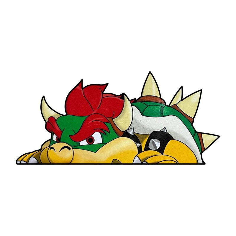Super Mario Bros. 'Bowser | Big Bad Turtle' Vinyl Car Peeker Sticker