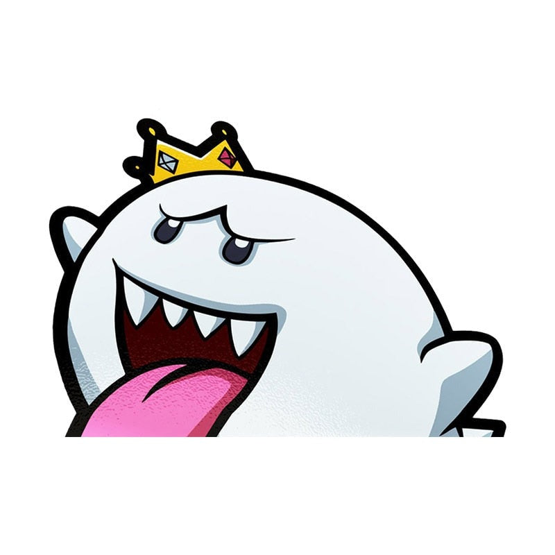 Super Mario Bros. 'King Boo' Vinyl Car Peeker Sticker