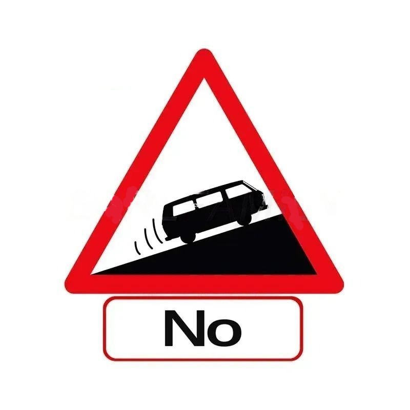 Steep Ascent 'No | Campervan' Vinyl Car Sticker