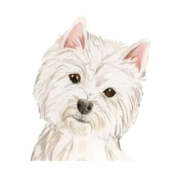Cute 'West Highland White Terrier' Vinyl Car Peeker Sticker